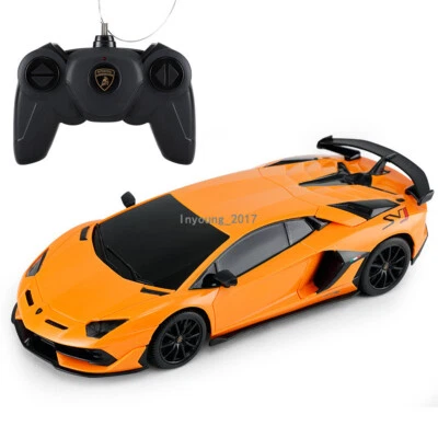 Remote Control Car 1/24 Lamborghini Aventador SVJ Model Toy Car RC Cars Orange - Image 1 of 4