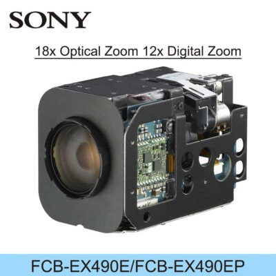 SONY FCB-EX490E/P NTSC/PAL 18x Optical Zoom CCTV SMART Colour Block Camera - Image 1 of 4