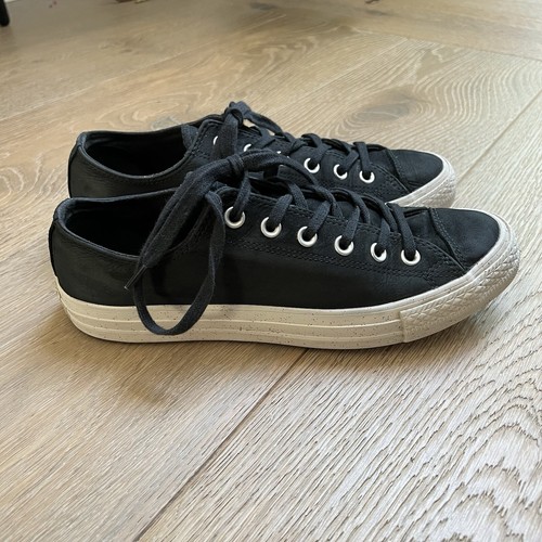 Scarpe da ginnastica Converse All Star unisex nere in pelle nabuk UK 7 5 EU 41