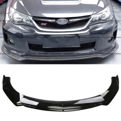 For Subaru Impreza WRX STI Front Bumper Lip Spoiler Splitter Glossy Black Foto 1 de 4