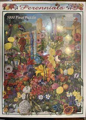White Mountain Perennials￼ 1000 Piece Jigsaw Puzzle Flowers Gardens  USA - Image 1 of 3
