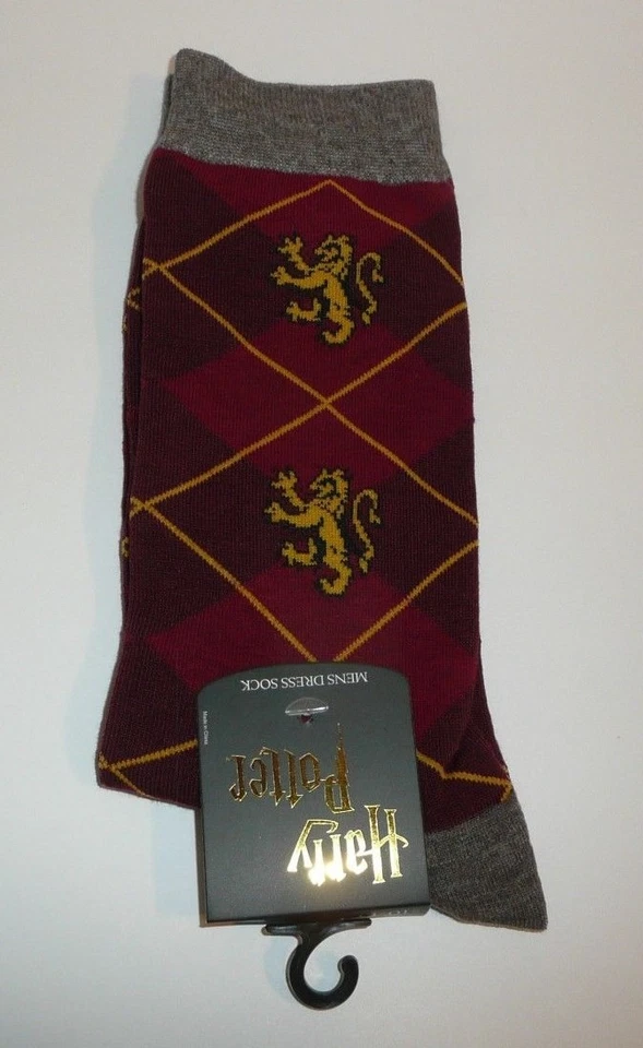 Гарри Поттер Гриффиндор 1 пара мужское платье носки Argyle узор фантастические звери - Изображение 1 из 4