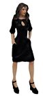 Figurine en résine femme moderne Dollhouse People en petite robe noire