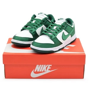 DX5931-100 Nike Dunk Low Michigan State Satin Team Forrest Green White (Women's) - Picture 1 of 10