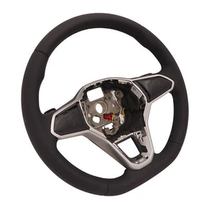 Multi Function Steering Wheel Heated Tiptronic VW Touareg III CR7 Black Chrome - Picture 1 of 5