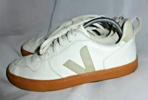 VEJA WOMENS WHITE PU COATED TEXTILE LACE UP TRAINERS SNEAKERS UK5.5 EU38 US6.5 - Picture 1 of 24