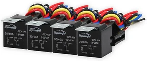 EPAuto 30/40 AMP Relais Kabelbaum SPDT 12V Bosch Style (4er Pack) - Bild 1 von 12