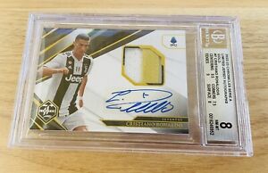 2022 Chronicles Cristiano Ronaldo Limited Jersey Gold Auto /5 Player Worn BGS 8