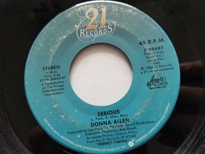 DONNA ALLEN - Serious / Bad Love 1986 ELECTRO HOUSE GARAGE DANCE 7" - Imagen 1 de 2