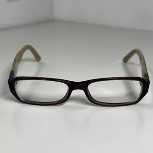 Burberry B 2082 Square Red Beige Nova Check Eyeglasses Frame - Picture 1 of 4