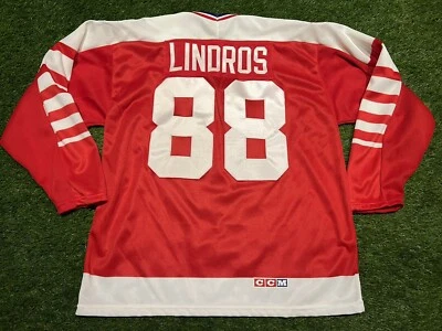 CCM ERIC LINDROS TEAM CANADA HOCKEY JERSEY Sz L - Image 1 of 4