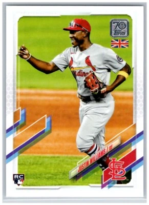 #127 Justin Williams St. Louis Cardinals Rookie 2021 Topps UK Edition - Image 1 of 2