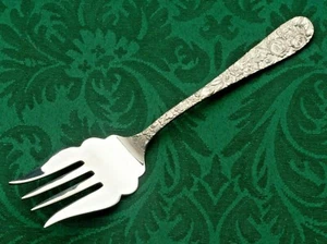 Stieff Rose by Stieff Sterling Silver Cold Meat Serving Fork 7.75" - Picture 1 of 2