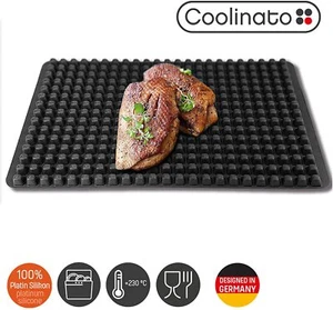 Coolinato Silikon-Backmatte mit Noppen Dauerbackfolie Spülmaschinenfest Schwarz - Bild 1 von 8