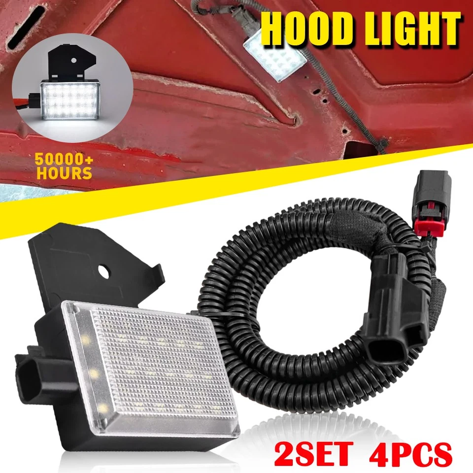 2 КОМПЛЕКТА фар под капот с ремнем для 1998-01 Jeep Grand Cherokee/Jeep Cherokee C - Изображение 1 из 4