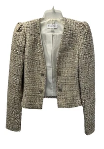 Calvin Klein Gr. 4 Sakko Tweed Wollmischung beige gefüttert Hochzeit  - Bild 1 von 7