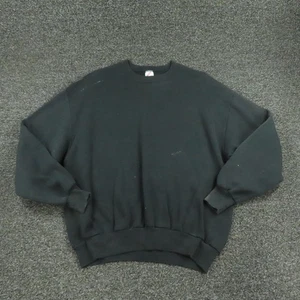 Vintage Jerzees Sweatshirt Herren Extra Large Schwarz Rundhals Blanko Made in USA 90s - Bild 1 von 9