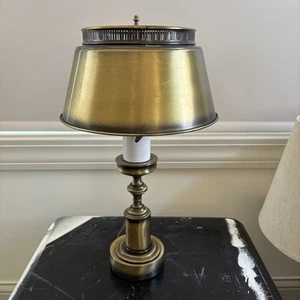 Vintage Bouillotte Style Lamp in Brushed Brass Finish With Key Switch Beautiful - Picture 1 of 10