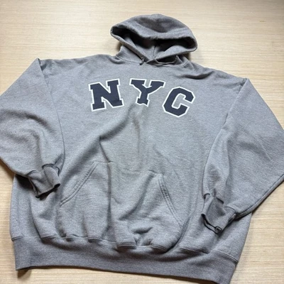 Jerzees Super Sweats 复古连帽衫 纽约 90 年代 y2k 纽约 XXL 滑冰者 — 第 1/4 张图片