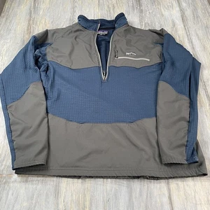 Patagonia R1 Fitz-Roy Pullover Mens Size XL Quarter Zip Fleece Jacket Blue - Picture 1 of 3