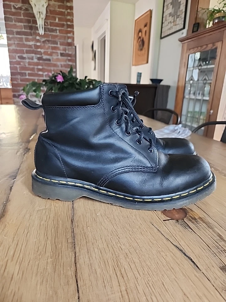 Винтаж. Ботинки Martens 939 Ben 6 Eye черные рабочие на лодыжке мужские размер США 12  - Изображение 1 из 4