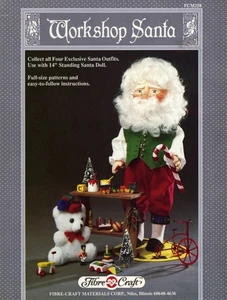 Werkstatt Weihnachtsmann Kleidung Muster, passt 14 Zoll Santa Puppen, FiberCraft FCM258 - Bild 1 von 1