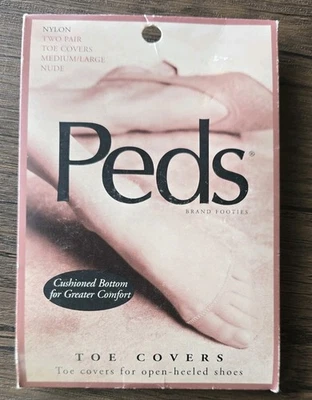 Zapatos de tacón abierto marca PEDS de nailon de colección nuevo stock antiguo 2 pares M/L Foto 1 de 2