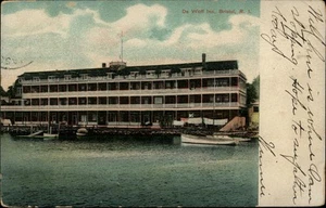 Bristol,RI De Wolf Inn Rhode 1907 Island Postcard - Picture 1 of 2