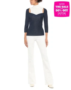 RRP €680 GENTRYPORTOFINO Jumper IT46 US10 UK14 XL Sweetheart Neck Made in Italy - Picture 1 of 5