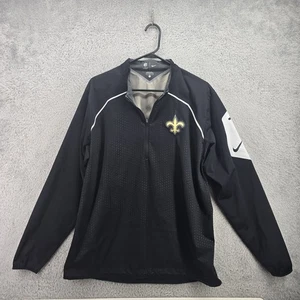 Nike New Orleans Saints Pullover Herren Large schwarz Alpha Fly Rush Jacke 1/2 Reißverschluss  - Bild 1 von 14