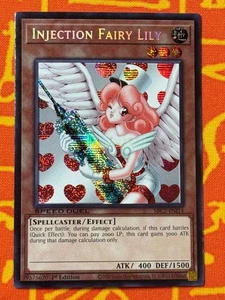 YUGIOH INYECCIÓN FAIRY LILY SECRET RARO EXC SBC2-ENI14 VELOCIDAD DUELO IMPORTACIÓN DE EE. UU. - Imagen 1 de 2