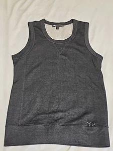 Camiseta sin mangas Y-3 YOHJI YAMAMOTO Adidas mezcla de satén negra talla pequeña - Imagen 1 de 12