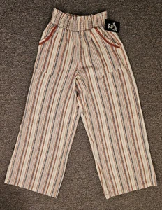 Pantalones de pierna ancha Art Class para niñas L10-12 cintura elástica bolsillos delanteros NUEVO  - Imagen 1 de 10