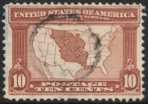 USA #327 10c. Louisiana Kaufkarte Ausgabe gebraucht sehr schön - Bild 1 von 2