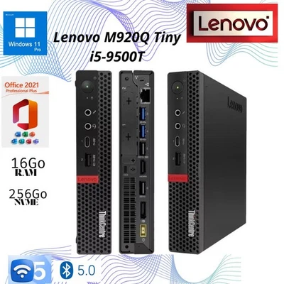 💻 Lenovo M920q – i5-9500T – 16Go RAM – 256Go NVMe –Office 21 Win 11 Pro – WIFI - Bild 1 von 4
