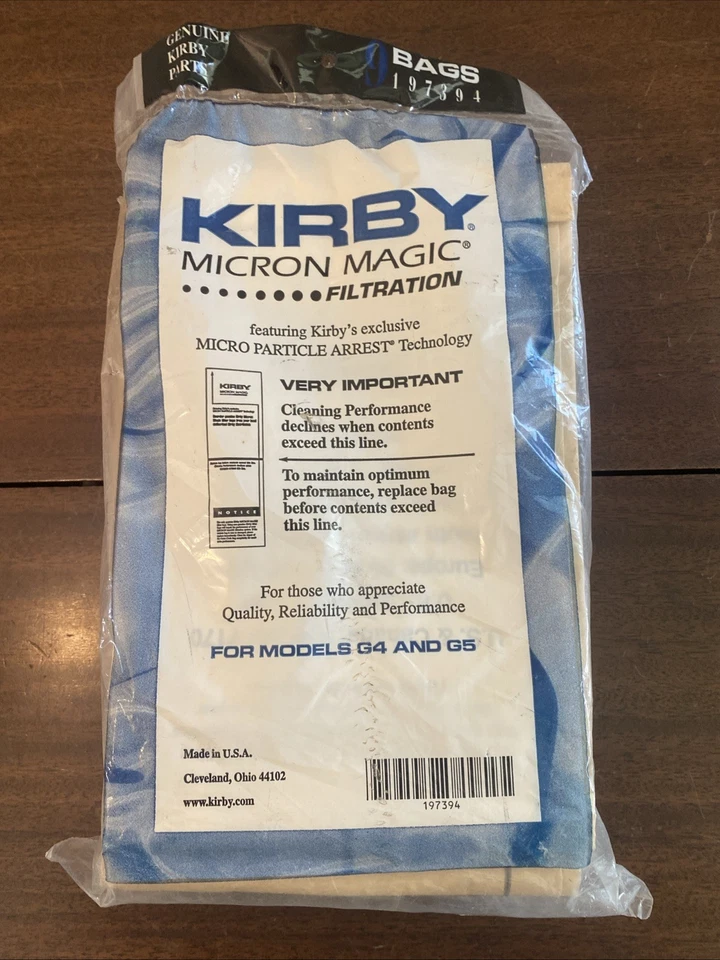 9 KIRBY Vacuum cleaner bags G4 G5 G6 Gsix MICRON MAGIC (197394)