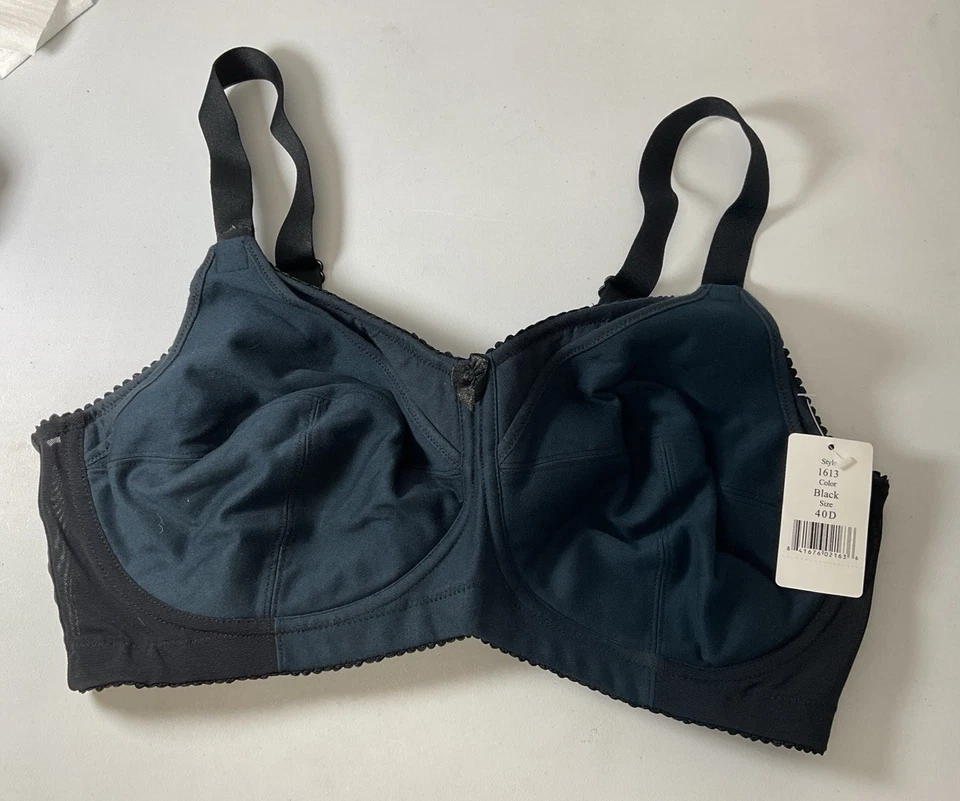 Elila 1613 Cotton Cup Wire Nursing Bra (black 44h)