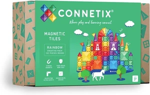 CONNETIX Piastrelle Magnetiche Arcobaleno Confezione Creativa,102 Pezzi  - Foto 1 di 6