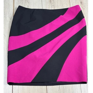 Worthington Minirock gerade Bleistift Hot Pink Schwarz Karriere Büro Sirene Gr. 12 - Bild 1 von 6