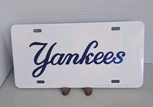 Targa New York YANKEES MLB blu metallizzata taglio laser di Wincraft NUOVA IN CONFEZIONE - Foto 1 di 12