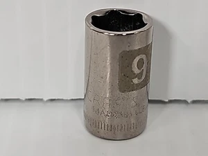 Craftsman ¼ Drive 6 Point Chrome Shallow 9mm Socket USA (A) - Picture 1 of 6