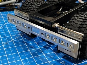 Aluminum Rear Bumper 8 Light Bracket Plate Tamiya 1/14 King Hauler Globeliner - Picture 1 of 7