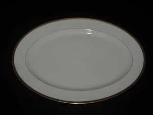 Haviland, Limoges, SCHLEIGER 999 Gold Encrusted Greek Key, Oval Platter, 13 3/4" - Picture 1 of 1