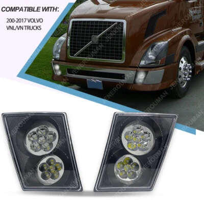 Par de luces antiniebla para camión Volvo VNL VN 2003-17 LED luces de parachoques delanteras izquierda+derecha Foto 1 de 4