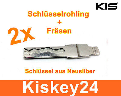 2x Ersatz Schlüssel Mit Schleifen Nachmachen Fräsen Für AUDI VW SKODA SEAT HAA • 19.59€