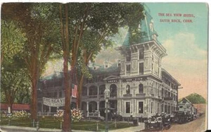 POSTCARD-UNUSED-SEA VIEW HOTEL, BEACH STREET, SAVIN ROCK (WEST HAVEN) CONN - Picture 1 of 1