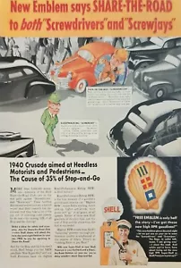 1940 Shell Gasolina Aceite Vintage Anuncio Compartir los Destornilladores de Carretera Tornillos - Imagen 1 de 1