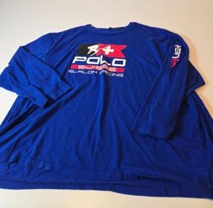 Polo Ralph Lauren Hemd Herren 3XB Slalom Racing Blau Suisse Suicide Ski 67 Daunen - Bild 1 von 14