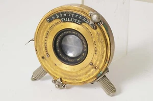 C13208~ Goerz Syntor 4 3/4 pulgadas f/6,8 lente y obturador de voluta de LATÓN - Imagen 1 de 5