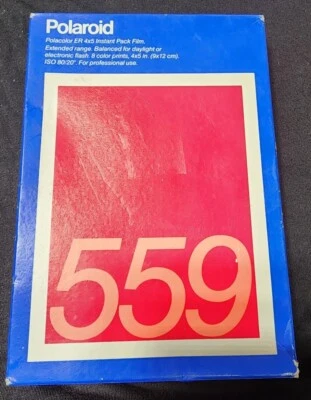 Polaroid 559 4x5 Large Format Color Instant Film Vintage Polacolor ER Sealed - Image 1 of 2